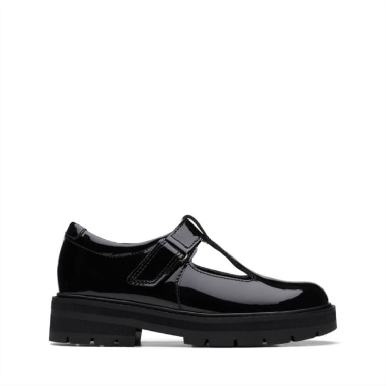 Charol Negro Clarks Prague Brill Kid Charol Negro