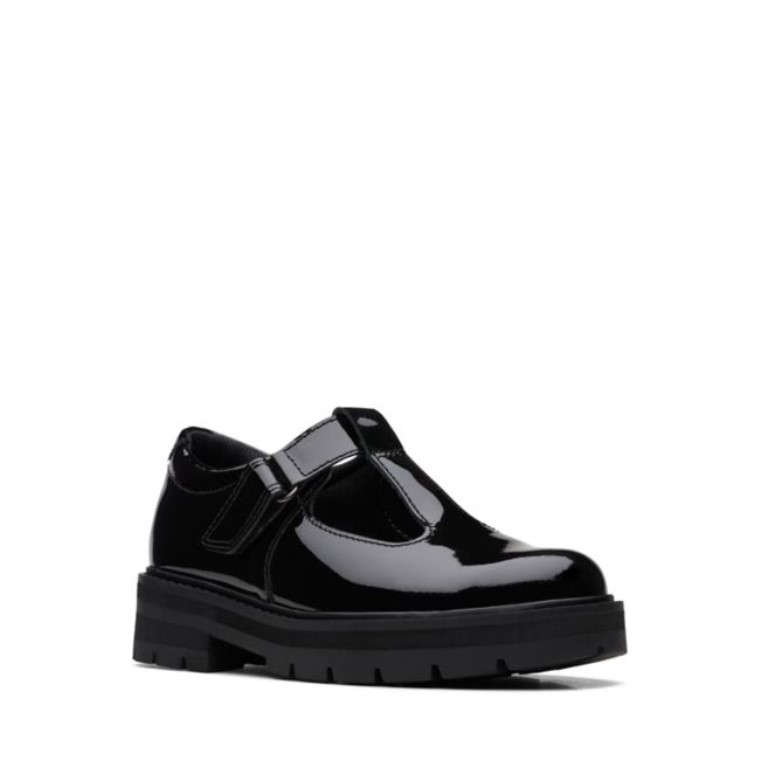 Charol Negro Clarks Prague Brill Kid Charol Negro