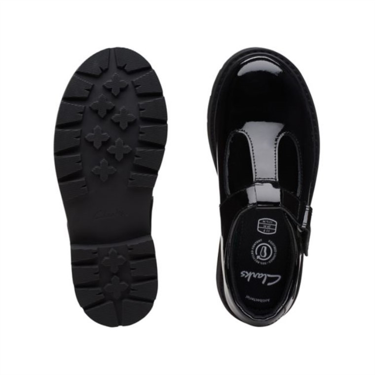 Charol Negro Clarks Prague Brill Kid Charol Negro