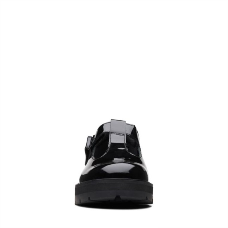 Charol Negro Clarks Prague Brill Juvenil Charol Negro