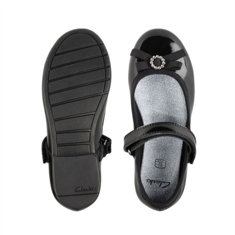 Charol Negro Clarks Scala Spark Kid Charol Negro