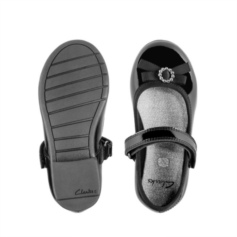 Charol Negro Clarks Scala Spark Niño Charol Negro