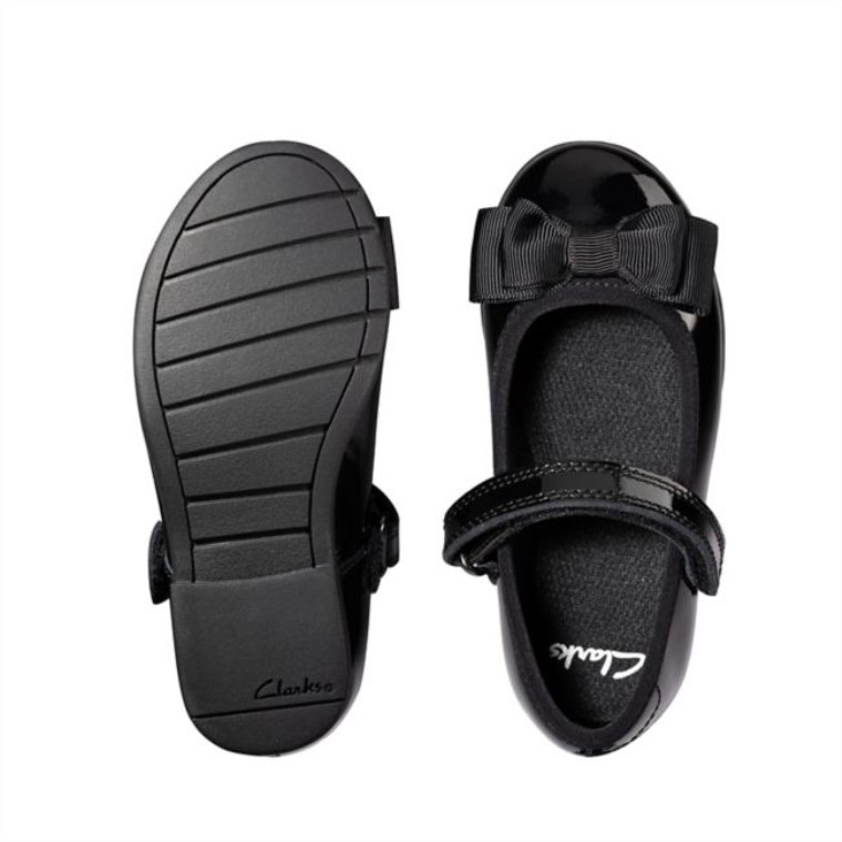 Charol Negro Clarks Scala Tap Niño Charol Negro