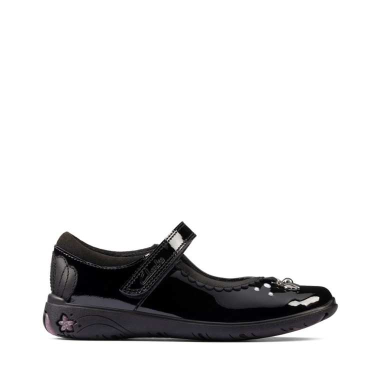 Charol Negro Clarks Sea Shimmer Niño Charol Negro