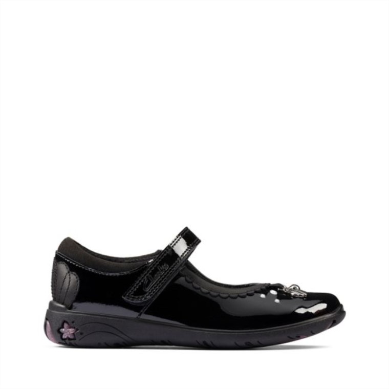 Charol Negro Clarks Sea Shimmer Niño Charol Negro