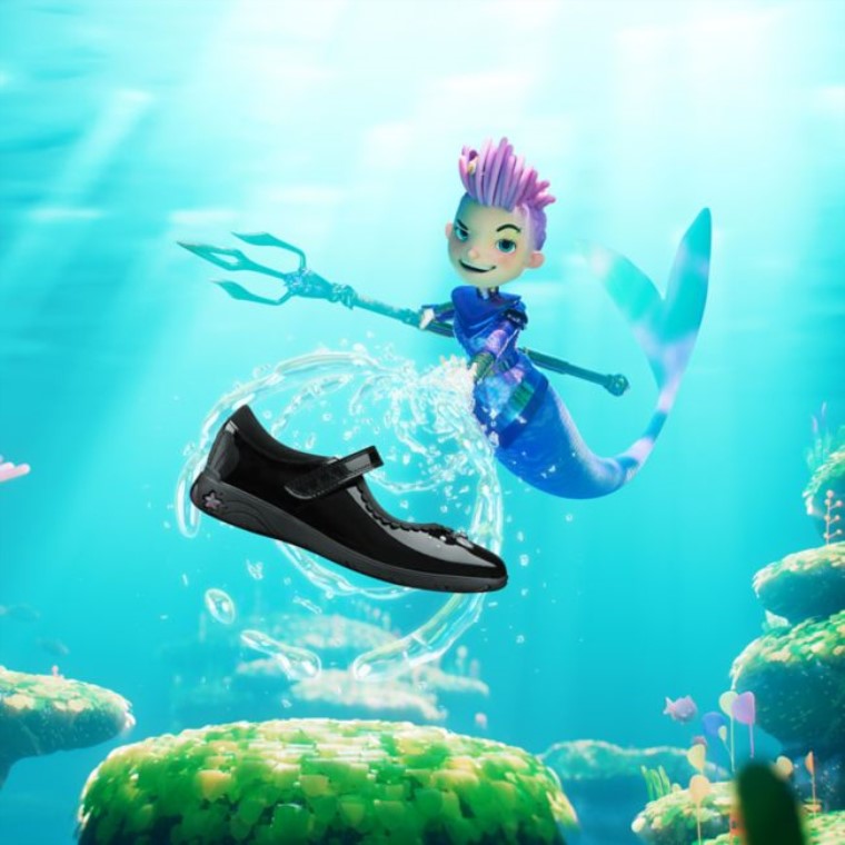 Charol Negro Clarks Sea Shimmer Niño Charol Negro