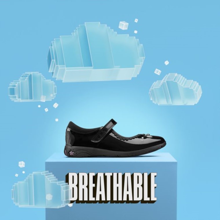 Charol Negro Clarks Sea Shimmer Niño Charol Negro