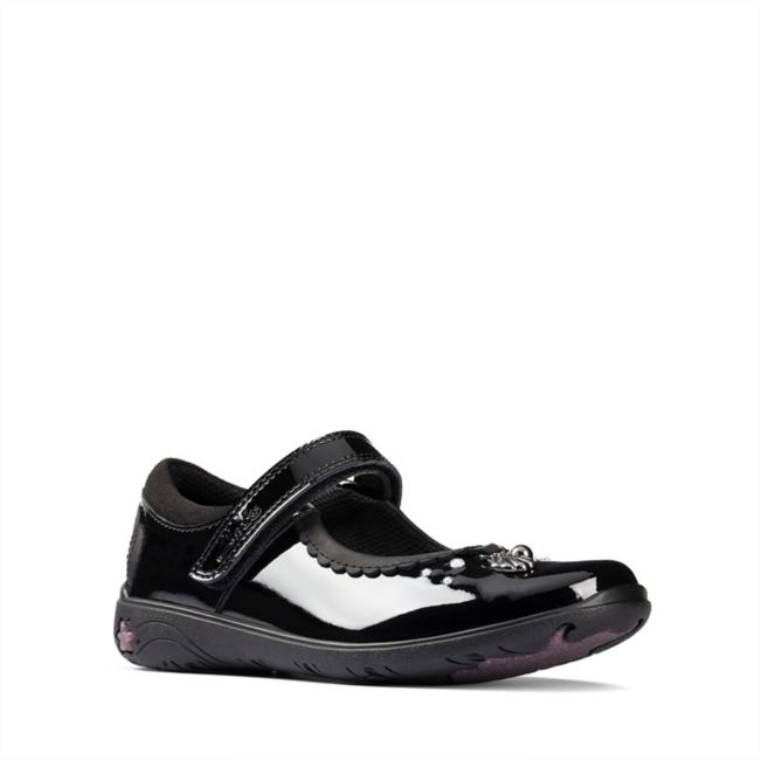 Charol Negro Clarks Sea Shimmer Niño Charol Negro