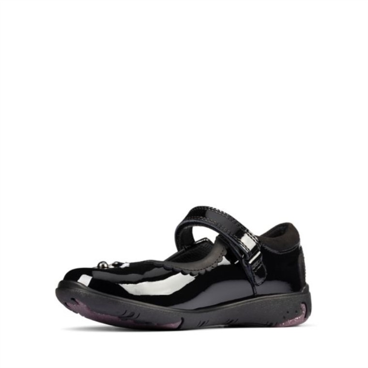 Charol Negro Clarks Sea Shimmer Niño Charol Negro