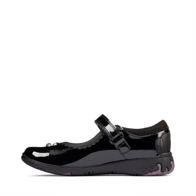 Charol Negro Clarks Sea Shimmer Niño Charol Negro