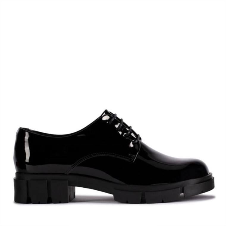 Charol Negro Clarks Teala Encaje Charol Negro