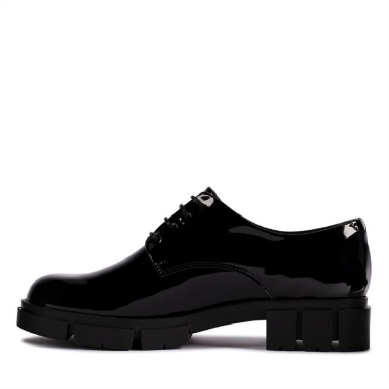 Charol Negro Clarks Teala Encaje Charol Negro