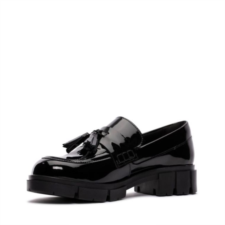 Charol Negro Mocasines Clarks Teala Charol Negro