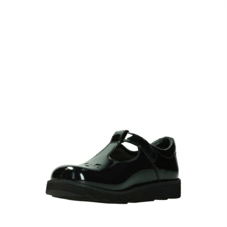 Charol Negro Corona Deseo Niño Charol Negro Clarks