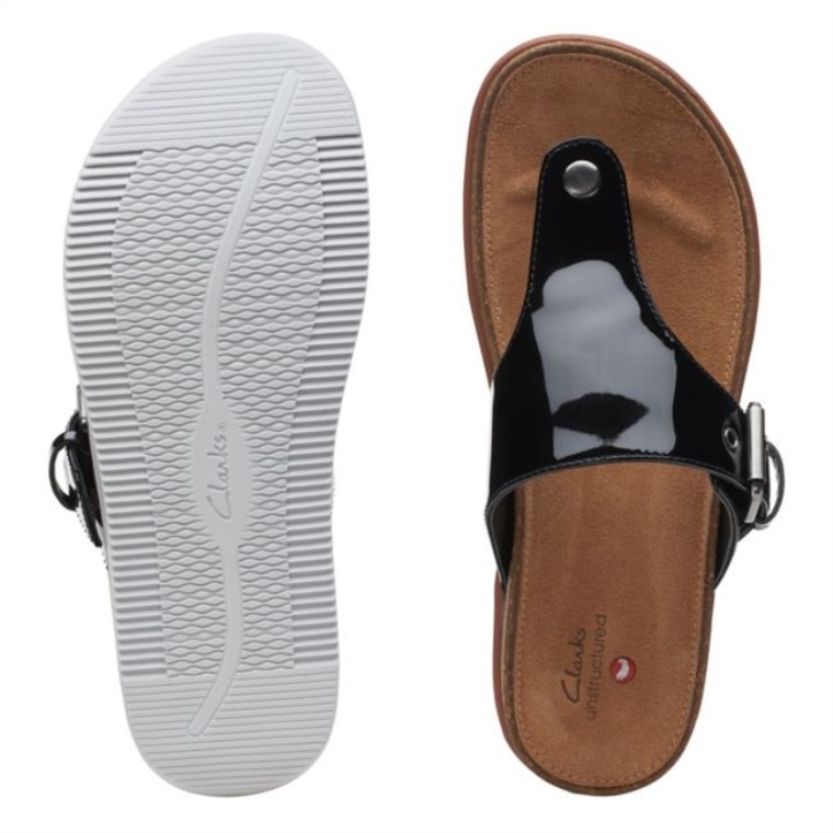 Charol Negro Clarks Elayne Step Charol Negro
