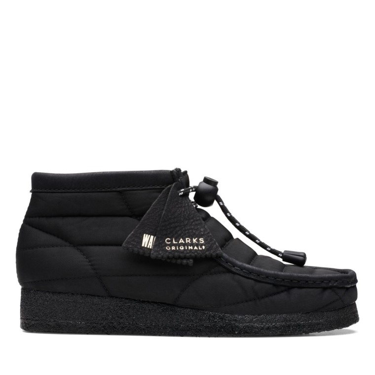 Clarks Wallabee Black Padded Bota Acolchada Negra