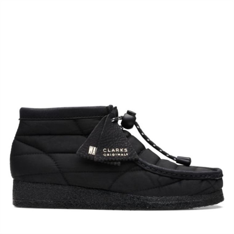 Clarks Wallabee Black Padded Bota Acolchada Negra