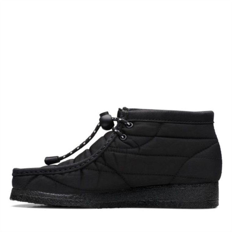 Clarks Wallabee Black Padded Bota Acolchada Negra