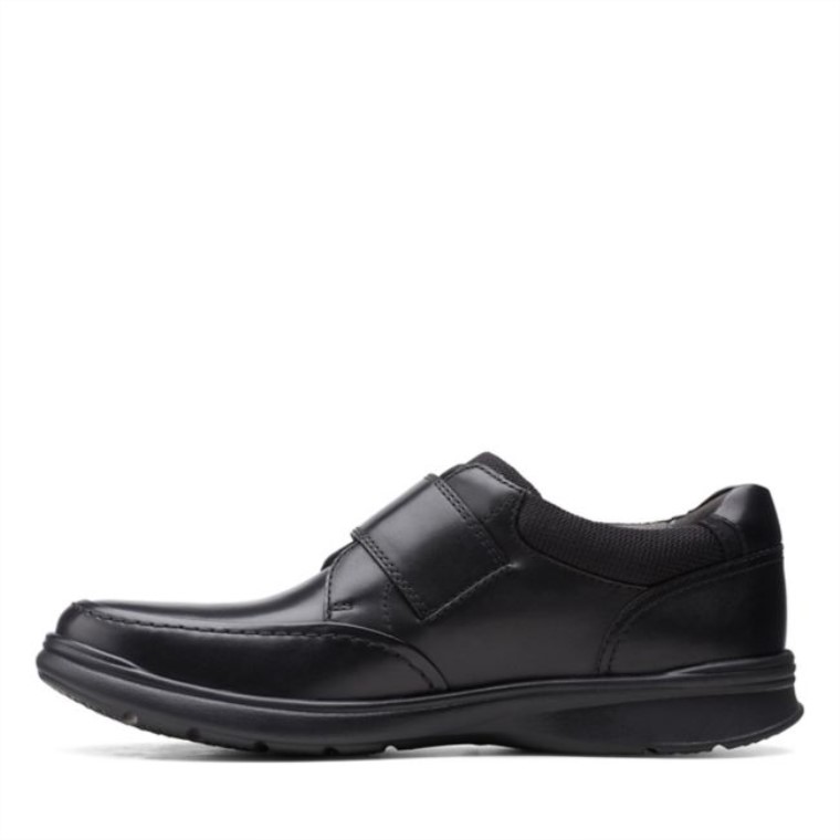 Correa Clarks Cotrell De Piel Lisa Negra Piel Lisa Negra