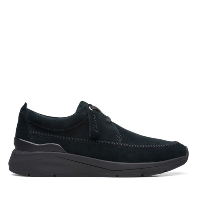 Gamuza Negra Clarks Tejido Ligero Costa Gamuza Negra