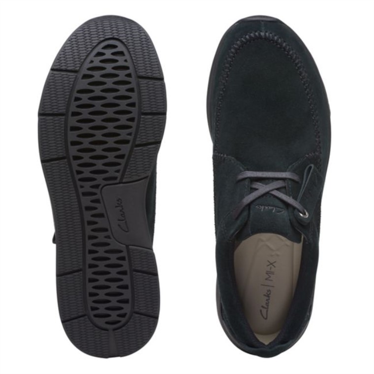 Gamuza Negra Clarks Tejido Ligero Costa Gamuza Negra