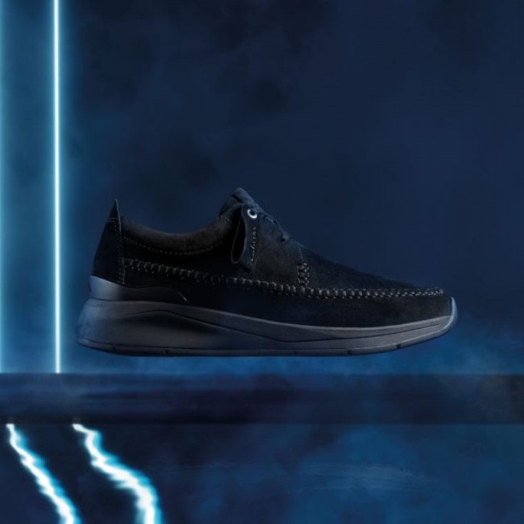 Gamuza Negra Clarks Tejido Ligero Costa Gamuza Negra