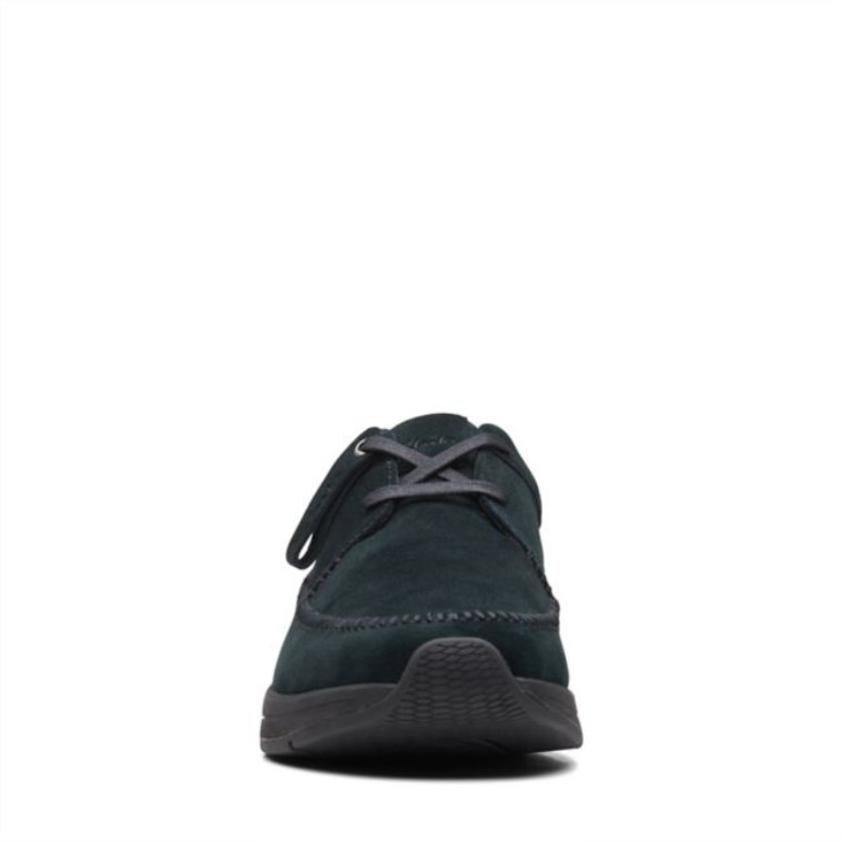 Gamuza Negra Clarks Tejido Ligero Costa Gamuza Negra