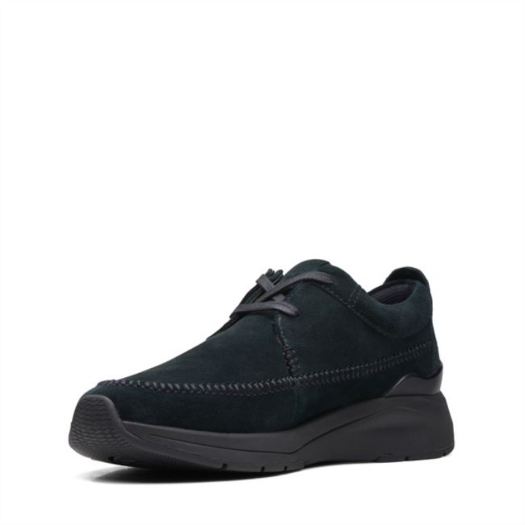 Gamuza Negra Clarks Tejido Ligero Costa Gamuza Negra