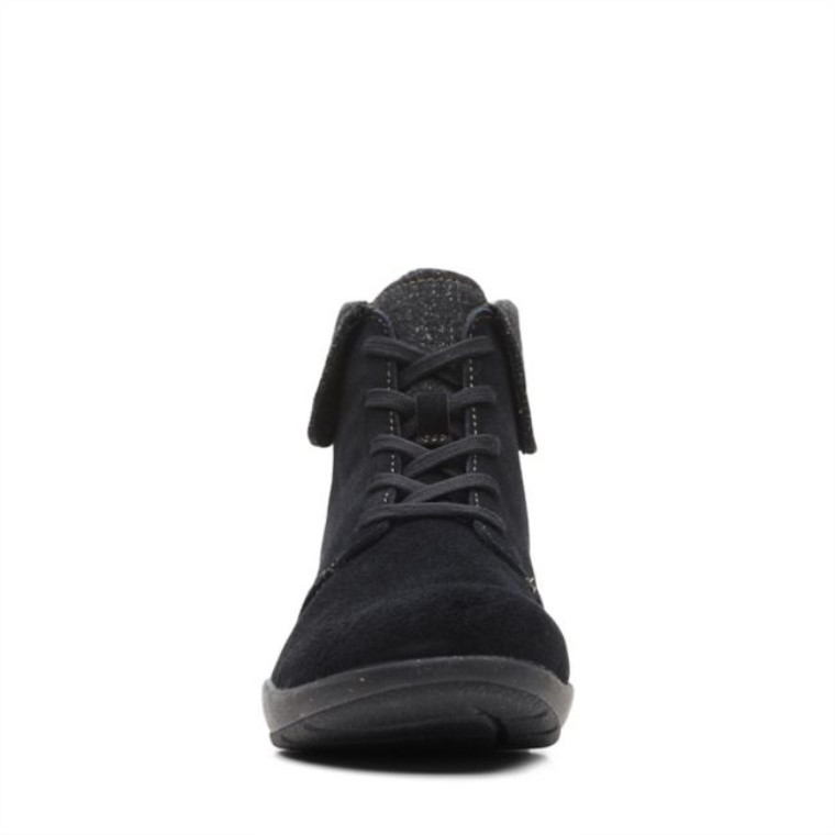 Gamuza Negra Clarks Roseville Encaje Gamuza Negra