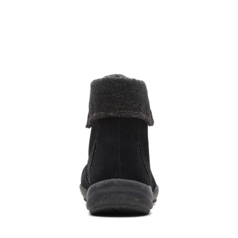 Gamuza Negra Clarks Roseville Encaje Gamuza Negra