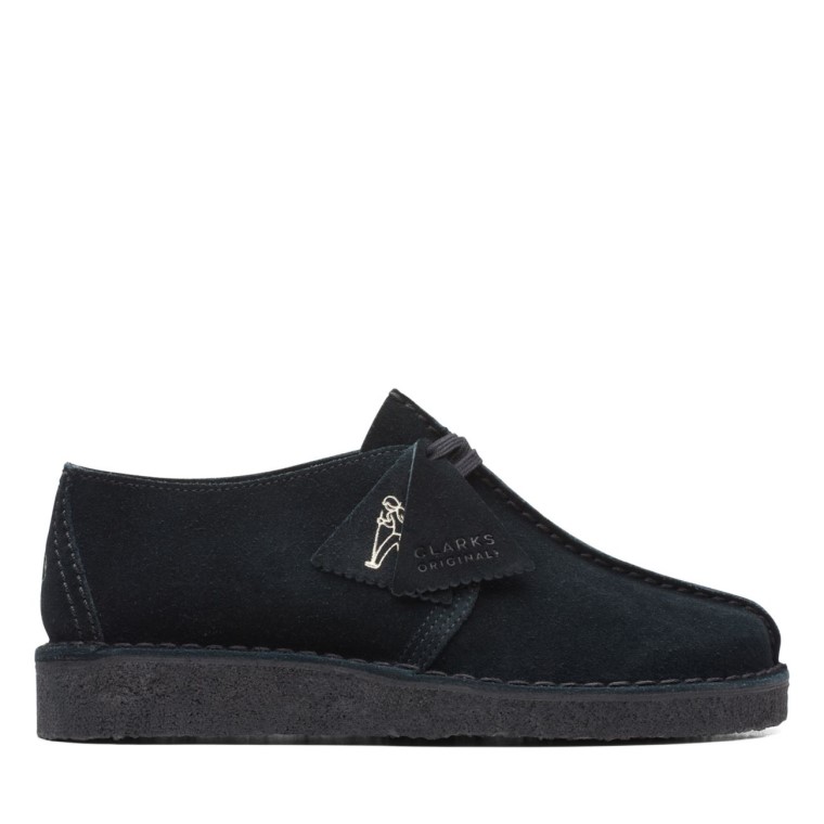 Gamuza Negra Caminata Por El Desierto Clarks De Gamuza Negra