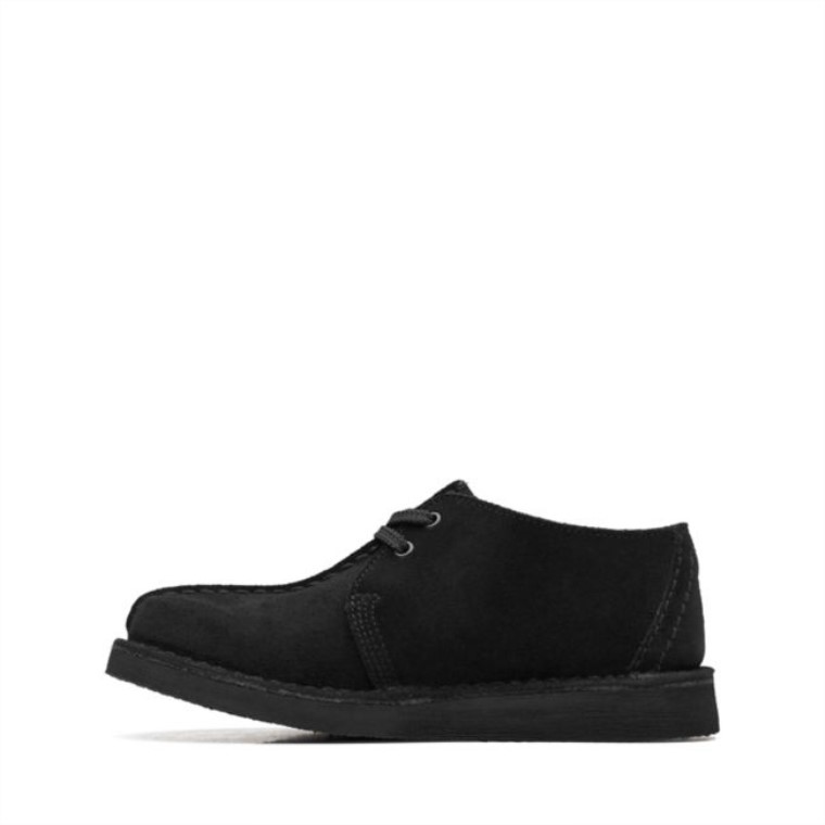 Gamuza Negra Caminata Por El Desierto Mayores Clarks De Gamuza Negra