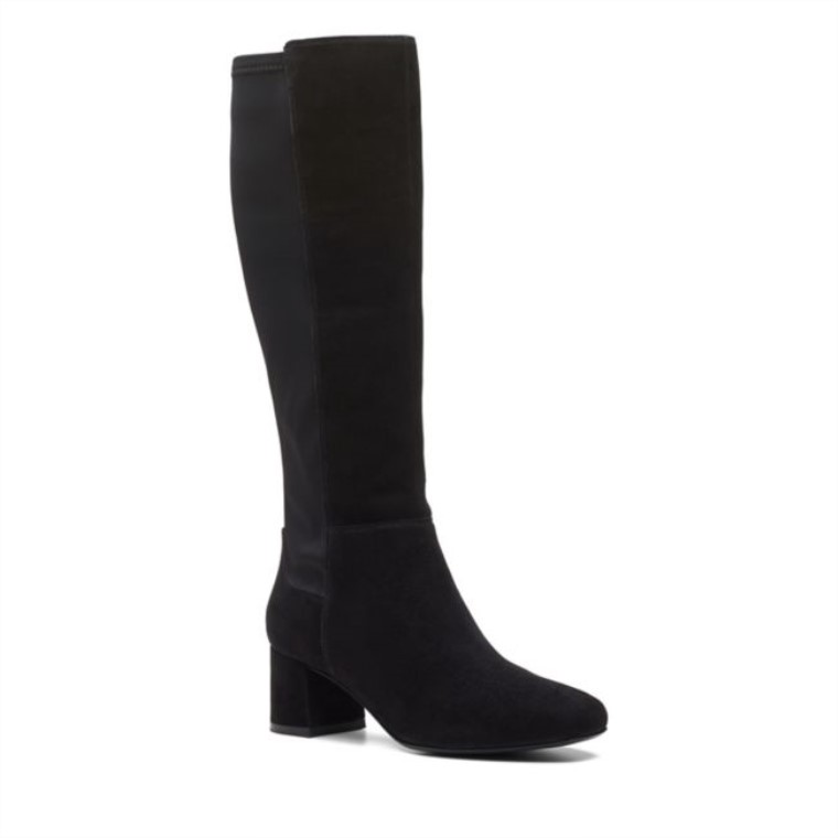 Gamuza Negra Transparente 55 Hola Clarks De Gamuza Negra
