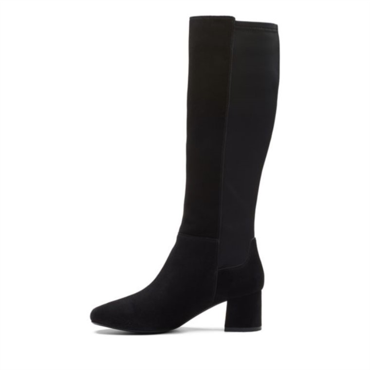 Gamuza Negra Transparente 55 Hola Clarks De Gamuza Negra