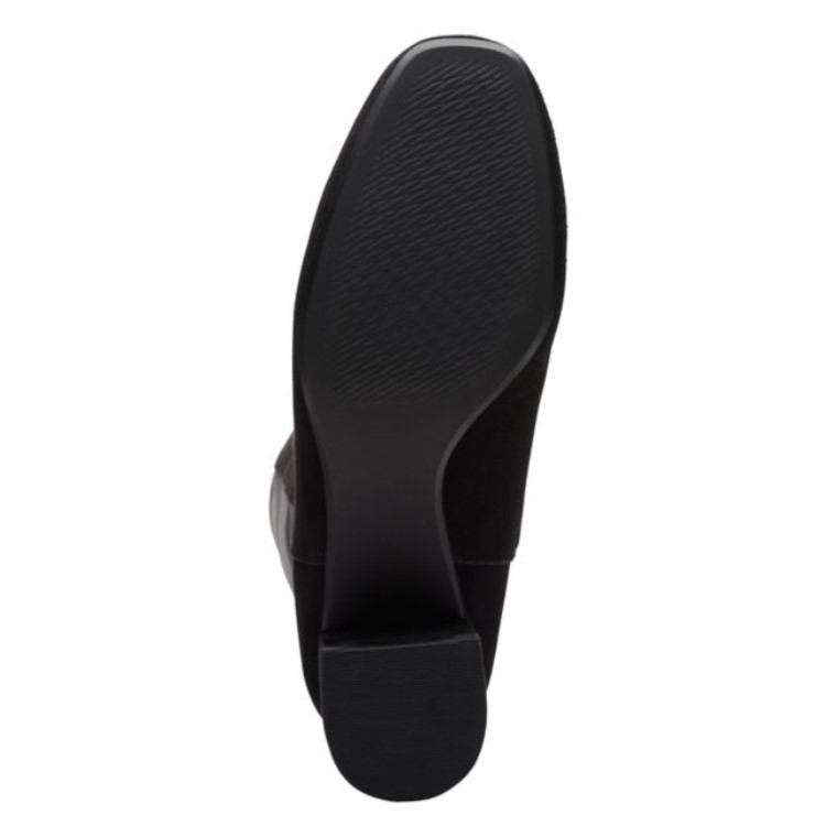 Gamuza Negra Transparente 55 Hola Clarks De Gamuza Negra