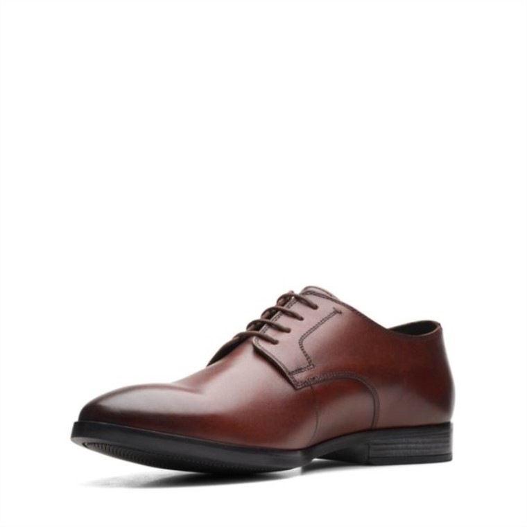 Encaje Bradish Cuero Marrón Clarks Cuero Marrón