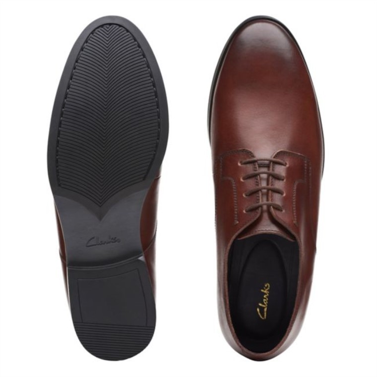 Encaje Bradish Cuero Marrón Clarks Cuero Marrón