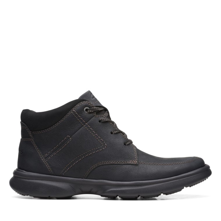 Bradley Mid Black Tumbled Black Tumbled Clarks