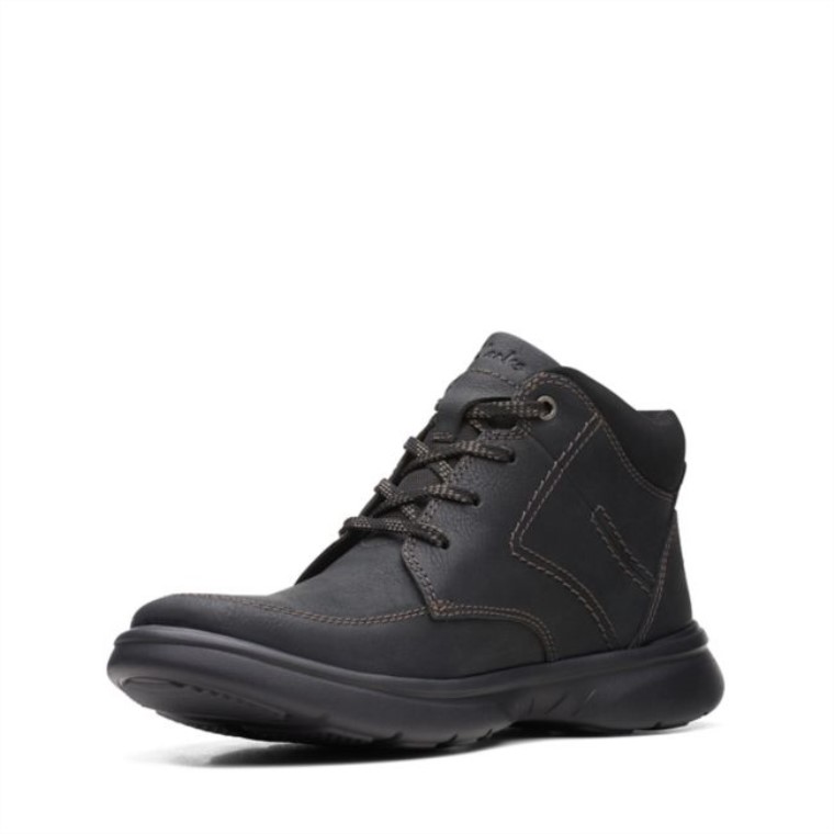 Bradley Mid Black Tumbled Black Tumbled Clarks
