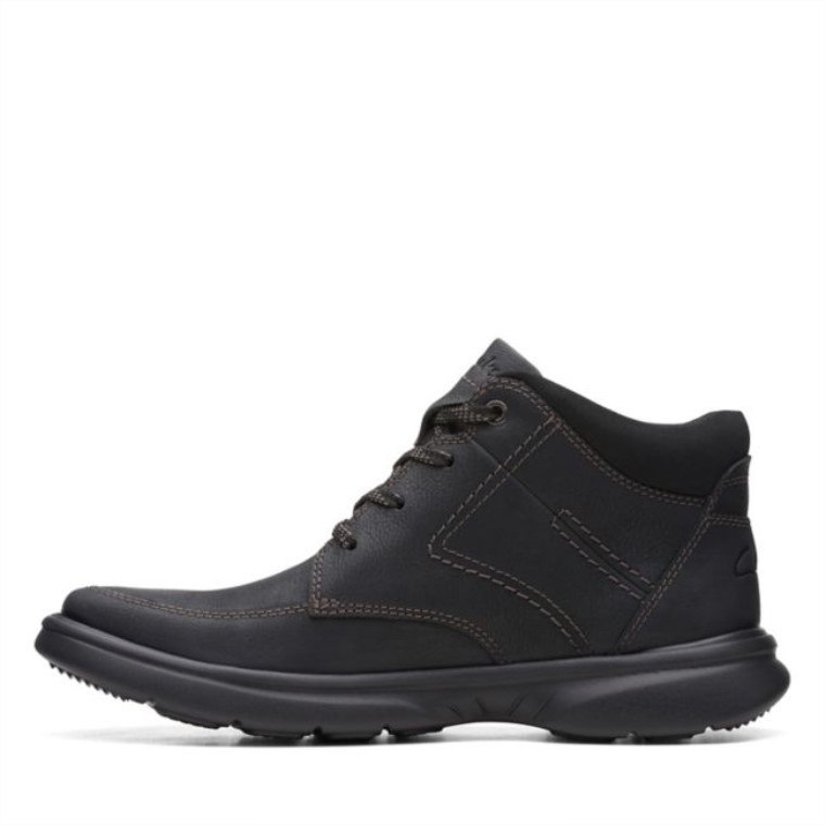 Bradley Mid Black Tumbled Black Tumbled Clarks