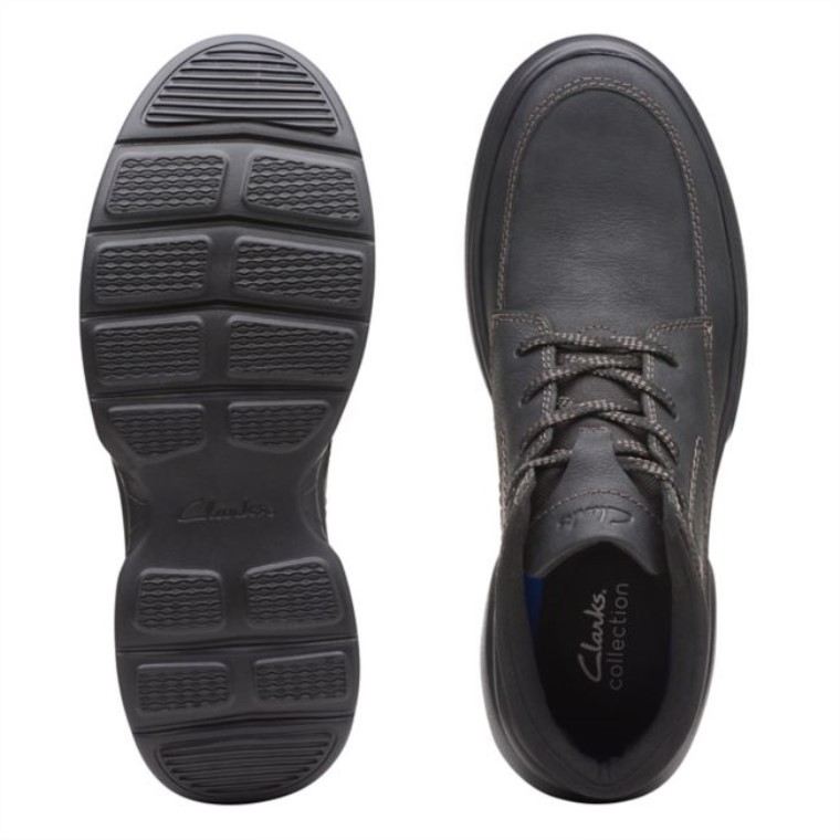 Bradley Mid Black Tumbled Black Tumbled Clarks