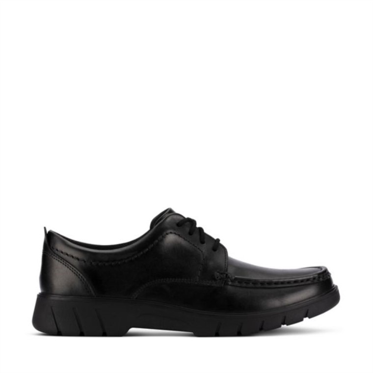 Rama Encaje Juvenil Cuero Negro Clarks Cuero Negro