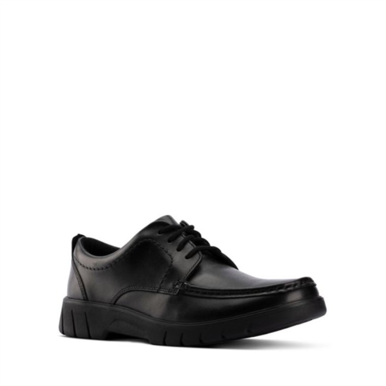 Rama Encaje Juvenil Cuero Negro Clarks Cuero Negro