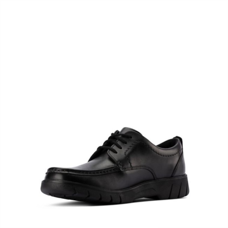 Rama Encaje Juvenil Cuero Negro Clarks Cuero Negro