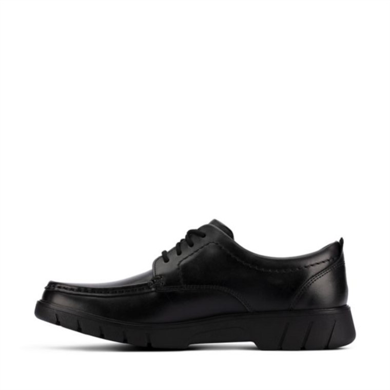 Rama Encaje Juvenil Cuero Negro Clarks Cuero Negro