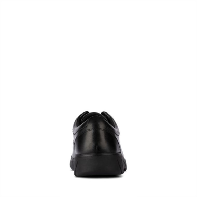 Rama Encaje Juvenil Cuero Negro Clarks Cuero Negro