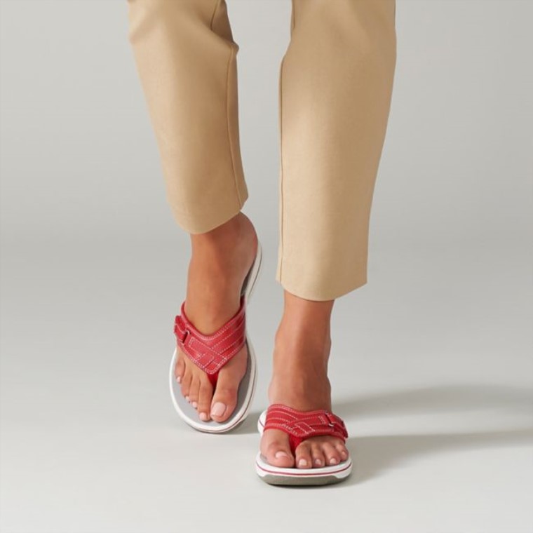 Brisa Mar Rojo Sintetico Rojo Sintetico Clarks