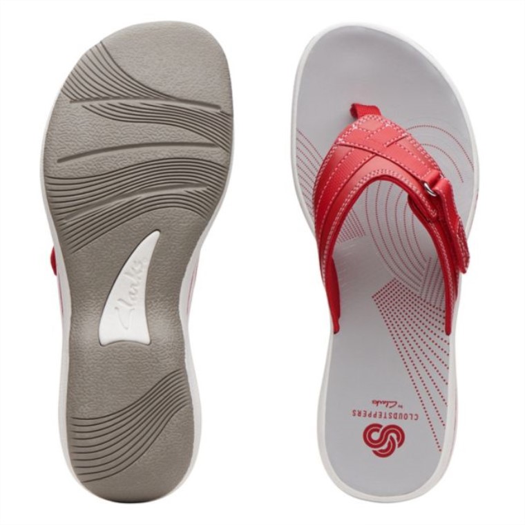 Brisa Mar Rojo Sintetico Rojo Sintetico Clarks