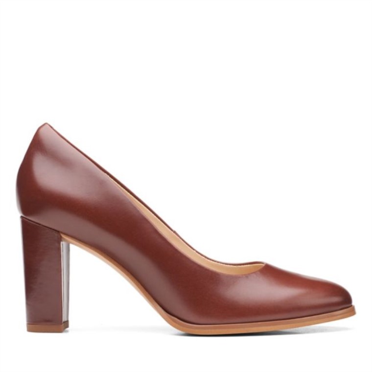 Cuero Marrón Británico Clarks Kaylcara 2 Cuero Marrón Británico