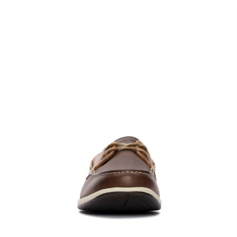 Cuero Marron Clarks Orson Harbour Cuero Marron